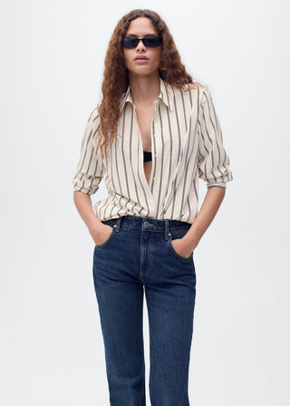 Camisa Manga Larga Estampado Rayas