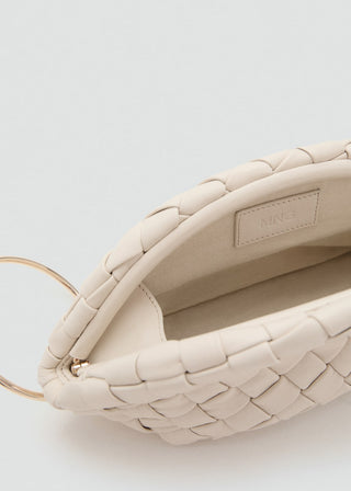 Bolso Clutch de Piel Trenzado