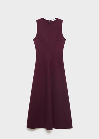 Vestido Cuello Redondo sin Mangas