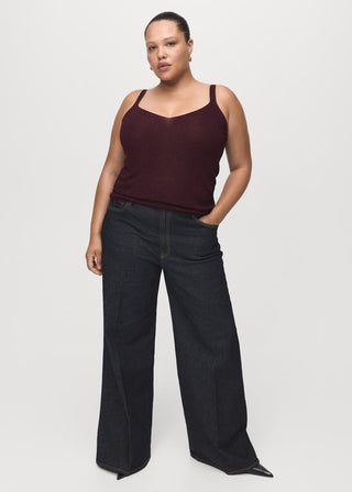 Blusa de Punto con Cuello V