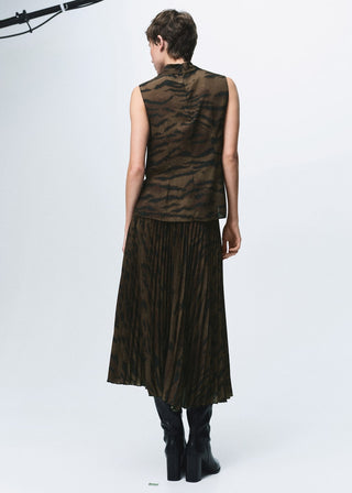 Enagua Plisada con Detalle Cinturón