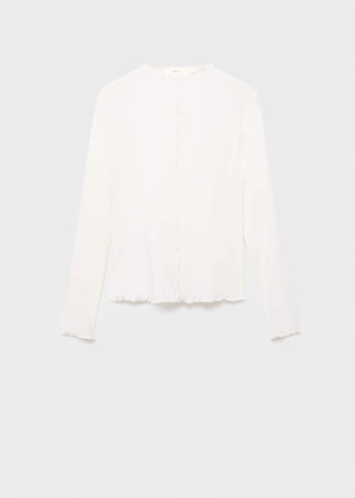 Camiseta Manga Larga con Cuello Perkins