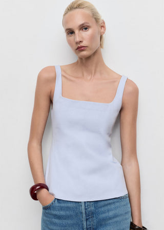 Blusa de Tirantes Corte Acampanado