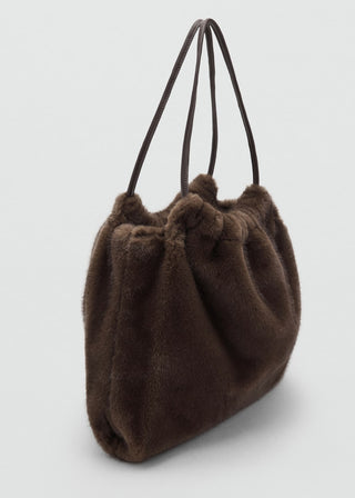 Bolso de Hombro con Pelo Sintético