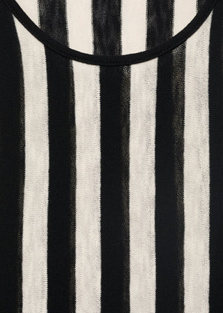 Vestido de Punto con Estampado Rayas