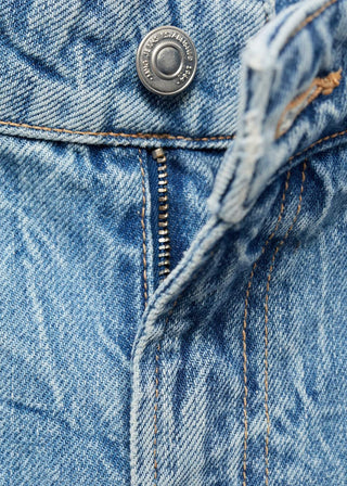Jeans Corte Recto Efecto Arrugado