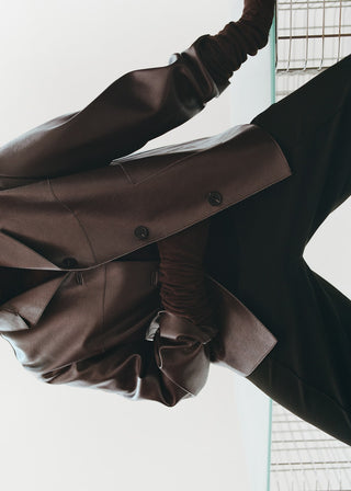 Chaqueta Efecto Piel con Bolsillos