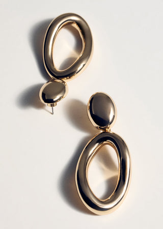 Aretes con Diseño Aros Irregulares