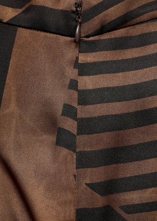 Pantalón Satinado con Estampado Rayas