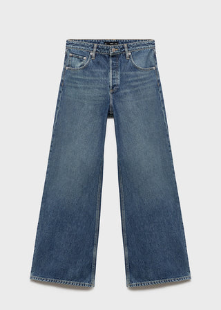 Jeans Wide Leg Talle Alto con Bolsillos