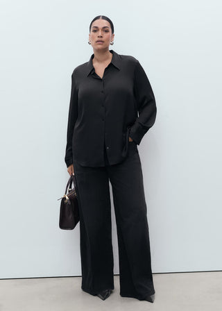 Jeans Wide Leg Talle Alto con Bolsillos