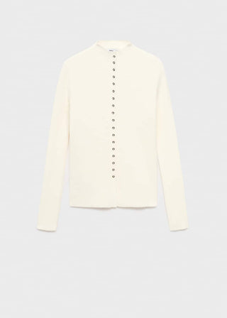 Cárdigan de Punto con Detalle Botones