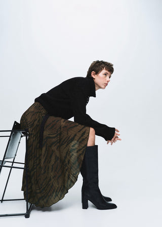 Enagua Plisada con Detalle Cinturón