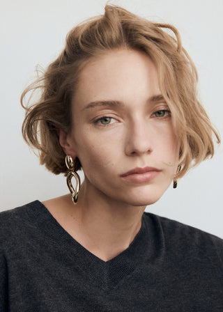 Aretes con Diseño Aros Irregulares