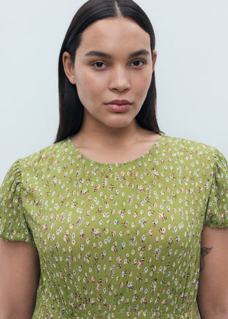 Vestido con Abertura Estampado Floral