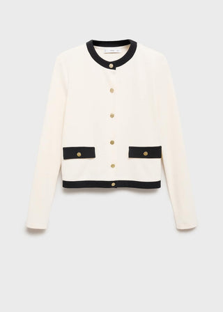 Cárdigan con Detalle en Contraste