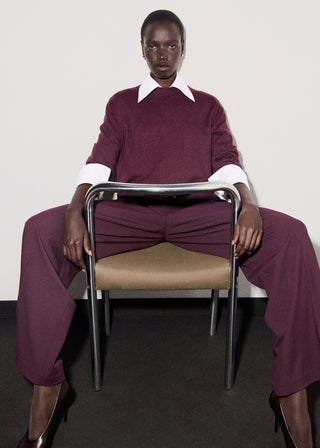 Sudadera con Cuello Redondo de Punto