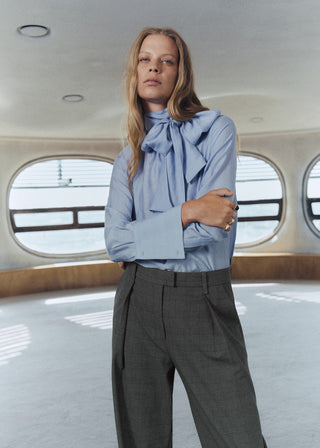 Pantalón de Traje con Estampado Cuadros