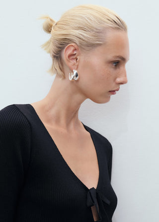 Cárdigan de Punto con Detalle Lazos