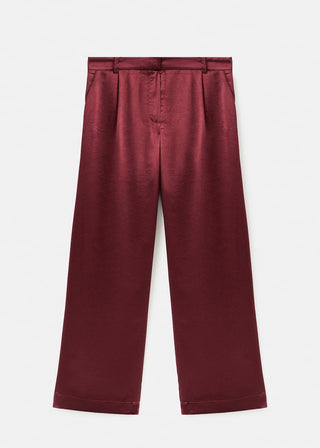 Pantalón Ancho Talle Medio de Satén