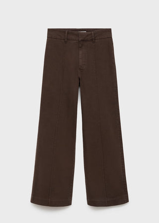 Jeans Wide Leg Talle Alto con Costuras