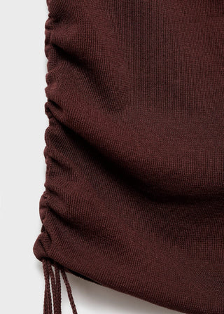 Blusa sin Mangas con Escote Drapeado