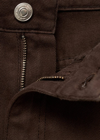 Jeans Barrel Talle Medio con Bolsillos