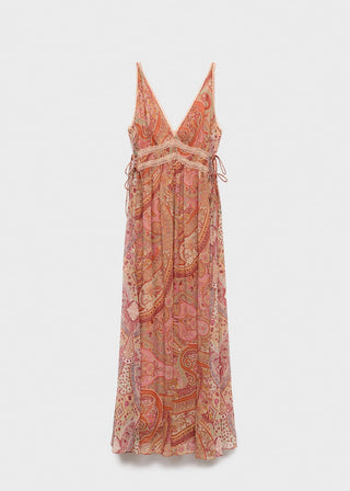 Vestido Largo con Estampado Paisley