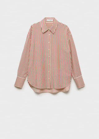 Camisa Manga Larga Con Estampado Rayas