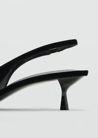 Zapato de Tacón Efecto Terciopelo