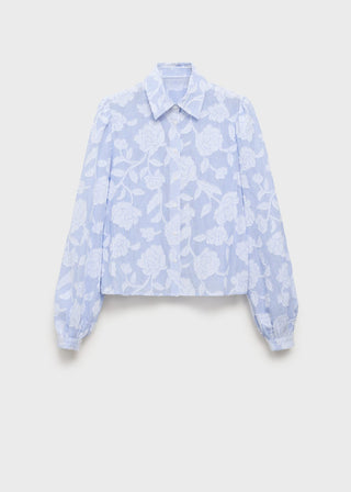 Camisa Manga Larga con Detalles Bordados