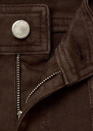 Jeans Wide Leg Talle Alto con Bolsillos