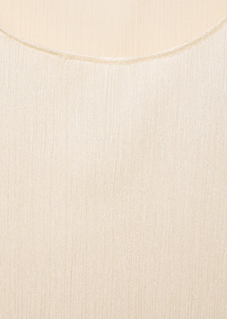 Blusa sin Mangas con Tejido Plisado