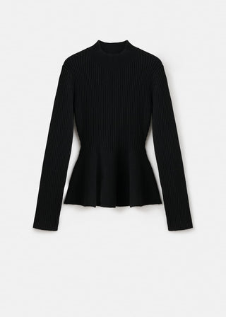 Sudadera Peplum Cuello Redondo