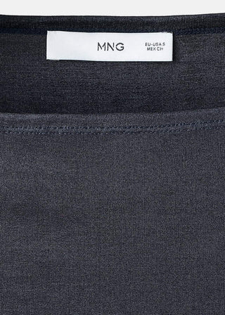 Camiseta Metalizada con Cuello Barco