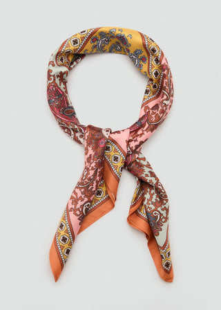 Pañuelo Satinado con Estampado Paisley
