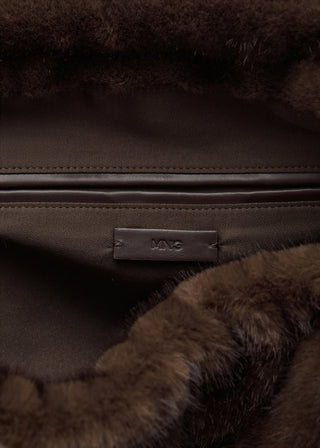 Bolso de Hombro con Pelo Sintético