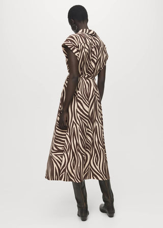Vestido Camisero con Estampado Animal Print