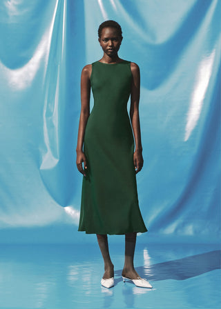 Vestido Midi con Espalda Abierta