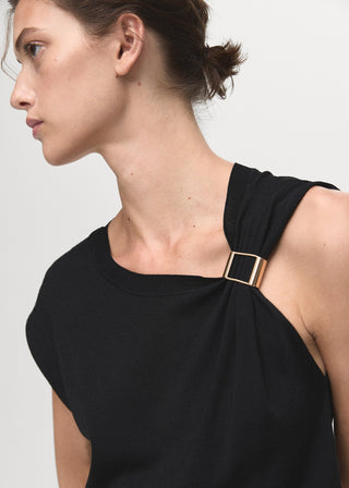 Sudadera Manga Corta con Detalle Métalizado