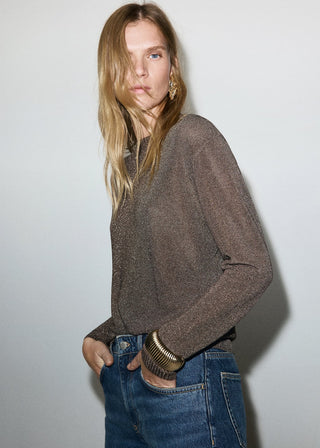 Sudadera Cuello Redondo de Lúrex