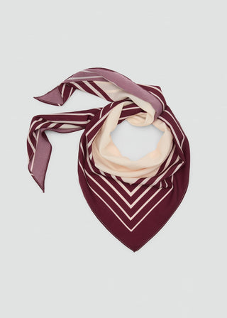 Pañuelo Satinado con Estampado Rayas