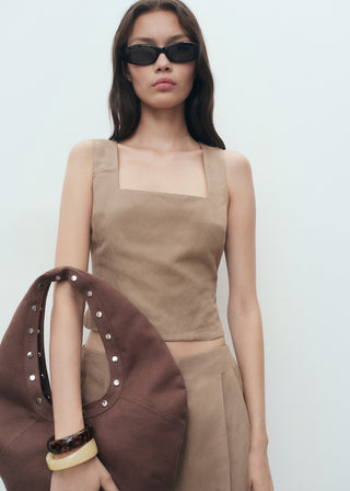 Blusa de Tirantes con Espalda Cruzada