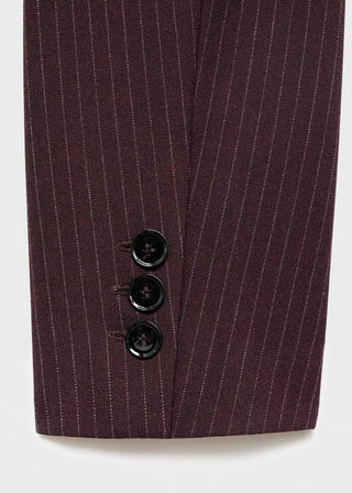 Blazer Recto con Estampado Rayas