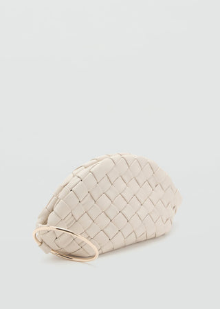 Bolso Clutch de Piel Trenzado