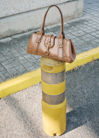 Bolso de Hombro Mediano Efecto Piel