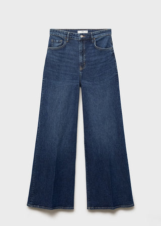 Jeans Wide Leg Talle Alto con Bolsillos