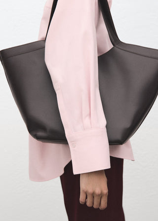 Camisa Oversize Manga Larga con Bolsillo