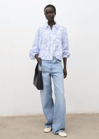 Camisa Manga Larga con Detalles Bordados