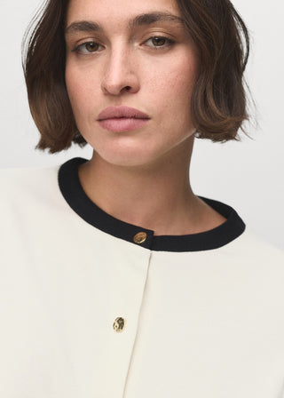 Cárdigan con Detalle en Contraste